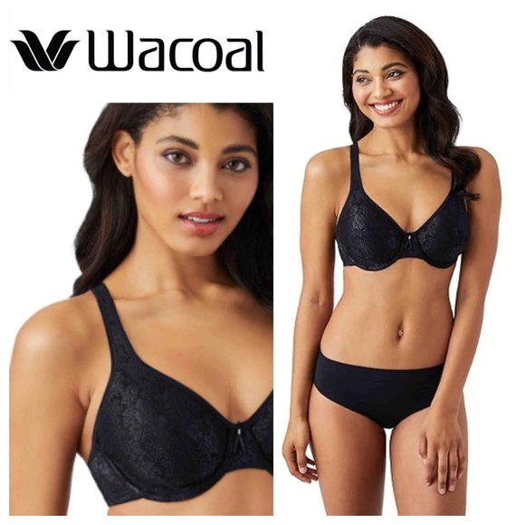 Wacoal Other - New Wacoal Clear And Classic Contour Bra Sz 38C Black Underwire 855244